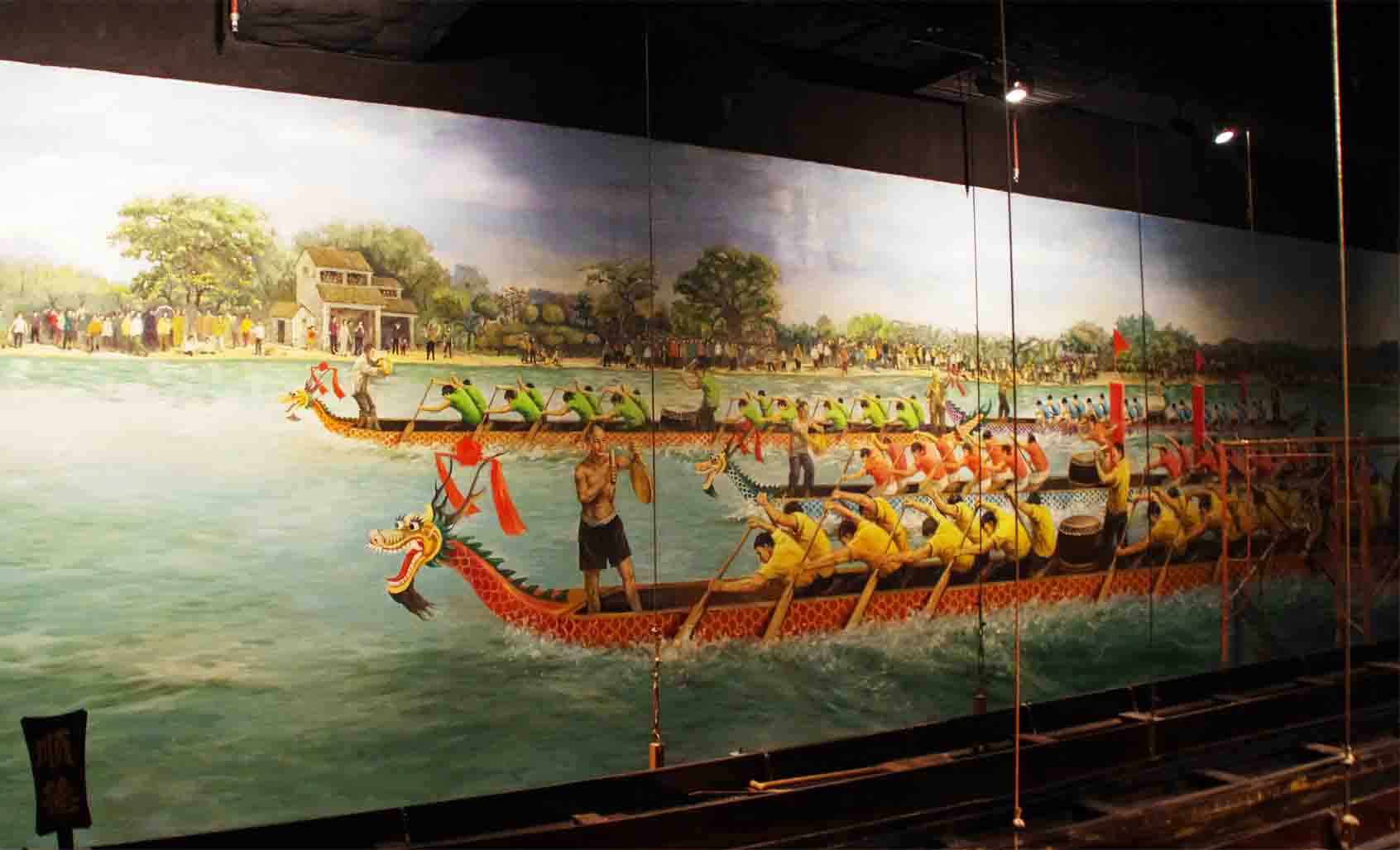 大型龙舟赛壁画