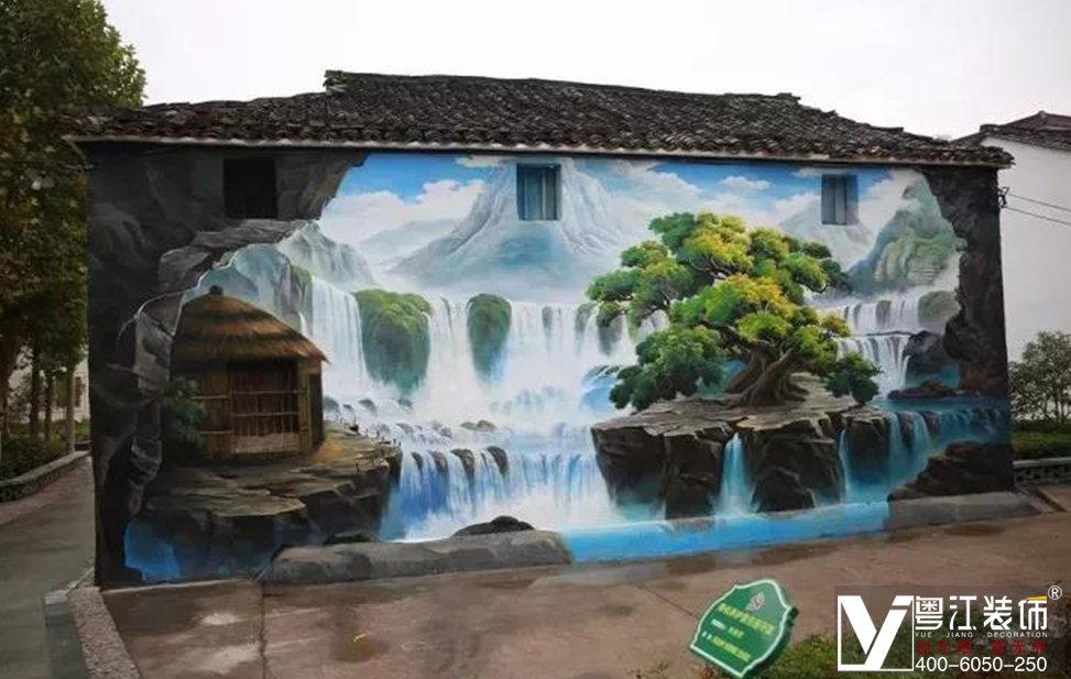 粤江墙绘告诉你农村墙绘的艺术