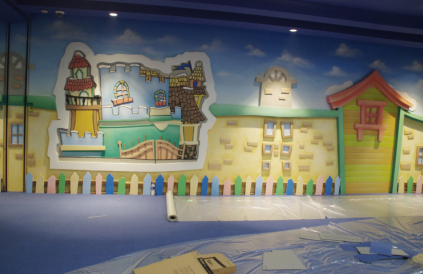 广州幼儿园墙体彩绘官网及佛山幼儿园彩绘价格